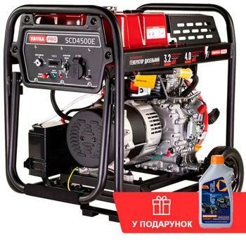 Дизельний генератор КВІТКА PRO SCD4500E + олива (4 кВт) (110-7009)