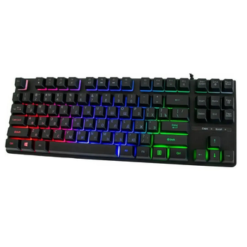 Клавиатура проводная игровая RIAS TLK 87 с RGB подсветкой USB Black (3_05774)