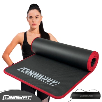 Килимок для йоги та фітнесу EasyFit EF-19192-BK каучук з кантом 181х61х1 см Чорний (56003092)