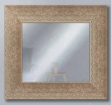 Зеркало настенное в раме Factura Gold cube 45.5х52.5 см золотое