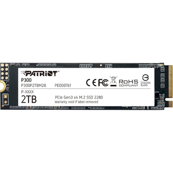 SSD диск Patriot P300 2TB M.2 2280 PCIe NVMe 3.0 x4 3D NAND TLC (P300P2TBM28)