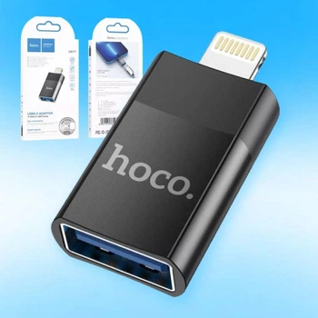 Переходник Lightning To USB адаптер Hoco 2.0 с функцией OTG передачи данных для планшета