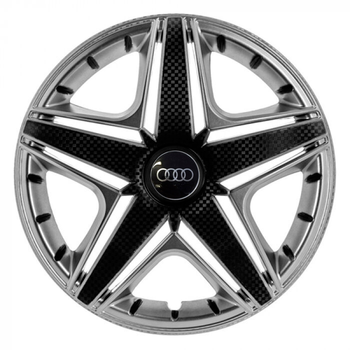 Автомобільні ковпаки STAR NHL Super Silver R14 4 шт. (з логотипом Audi)