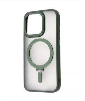 Чехол WAVE Premium Attraction Case with MagSafe iPhone 15 Pro с подставкой Green