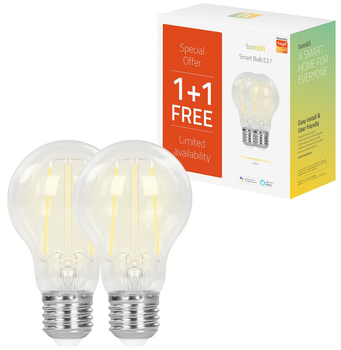 Розумна Wi-Fi лампа Hombli Smart Bulb Retro Filament E27 2 шт. (8719323917125)