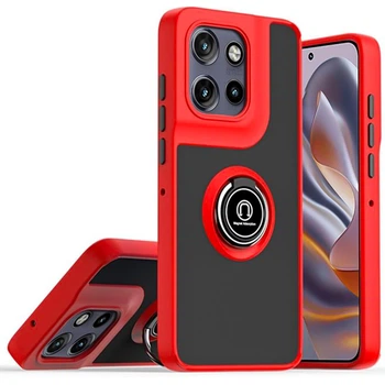 Чехол - накладка TPU Color Matte Ring для Motorola Edge 50 Neo red