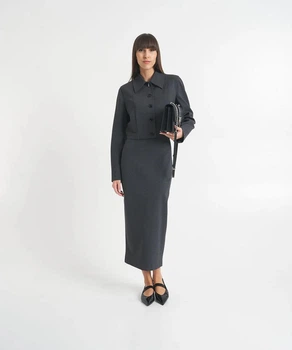 Юбка миди Pinko 42 серый 104135