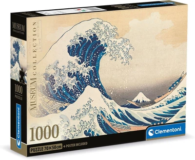 Пазл Clementoni The Great Wave off Hokusai Большая волна возле Канагавы от Кацусики Хокусая 1000 шт.(39707)