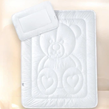 Набор одеяло детское с подушкой IDEIA Papaella - Teddy 100x135 + 40х60 белый