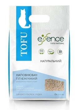 Наполнитель для кошачьего туалета Essence Tofu натуральный аромат (6 л) 2.5 кг