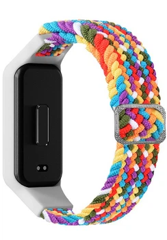 Тканевий ремінець MRK Braided Solo Loop з металевим регулятором довжини для Mi Smart Band 8 Active/Redmi Smart Band 2 Melange White and Multicolor (mrk2993)