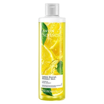 Зволожувальний гель для душу Avon Senses «Цитрусовий заряд» (лимон,базилік), 250 мл