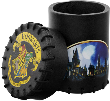 Kubek na kości Q-Workshop Harry Potter Hogwart Skórzany Czarny (5907699496884)