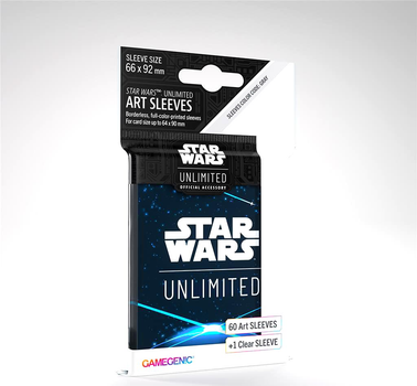 Набір кишень для карт Gamegenic Star Wars Unlimited Art Sleeves Space Сині (4251715414002)