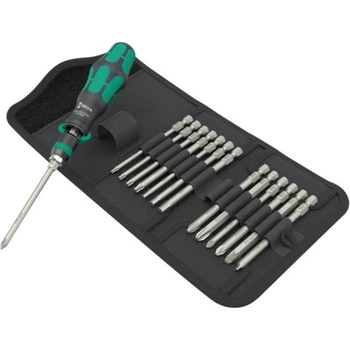 Wera Kraftform Kompakt 838 RA-R M Set 1, набор отвертка с трещеткой и битами 15 предметов