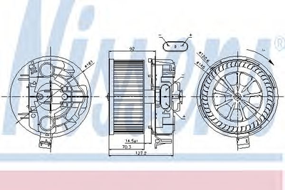 Вентилятор салону Renault (вир-во Nissens) Nissens (87043)