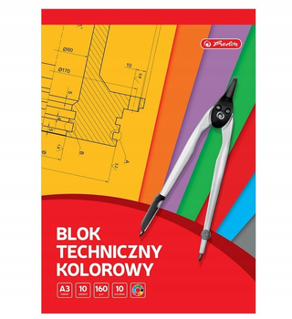 Zestaw bloków technicznych Herlitz A3 10 arkuszy Kolorowy 10 szt (5901389586275)