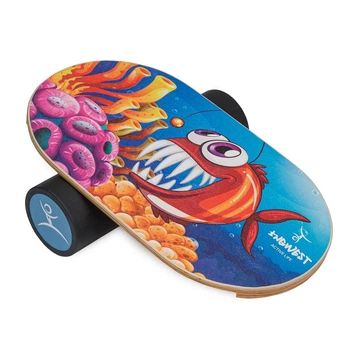 Детский балансборд Crazy fish (Kid Balance Board Training System) с роллером и дополнительным покрытием от скольжения (10100 bb-kid-crazy-fish)