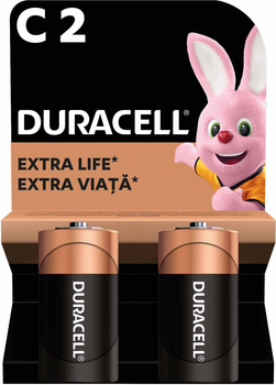 Щелочные батарейки Duracell C (LR14) MN1400 2 шт (5000394076761)