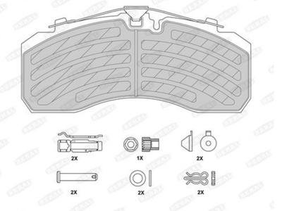 Комплект тормозных колодок Beral (BCV29253TK)