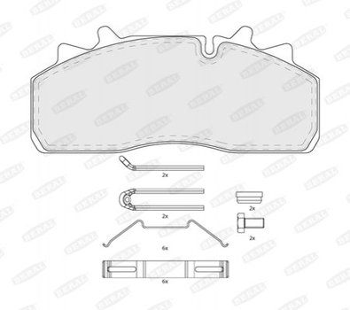 Комплект тормозных колодок Beral (BCV29159TK)