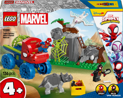 Конструктор LEGO Spidey Динозаврячий спасательный транспорт команды Паука 136 деталей (11199)