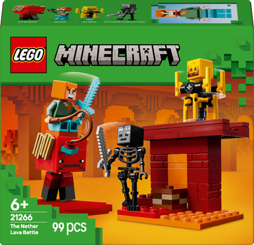 Конструктор LEGO Minecraft Битва с лавой в Незере 99 деталей (21266)