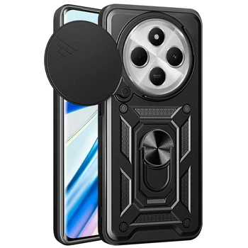 Чехол Fiji Camera Defence для Xiaomi Redmi 14C бампер с защитой камеры и подставкой Black