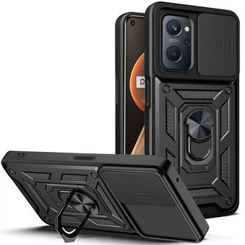 Чехол Fiji Camera Defence для Oppo A76 / A96 бампер с защитой камеры и подставкой Black