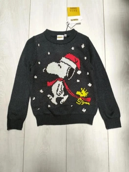 Джемпер новогодний черный Peanuts 116см (400012117)