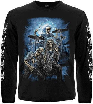 Футболка з довгим рукавом Rockway Skeletons Metal Band Чорний, Розмір S