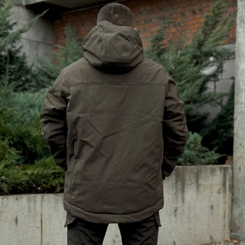 Зимняя Куртка с подкладкой Omni-Heat KTZ 5.0 Softshell олива размер 4XL