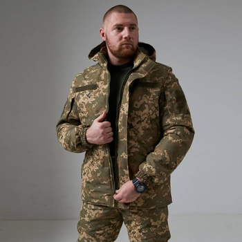 Зимова тактична куртка Tactical WinterGuard Pro-X з підкладкою Omni-Heat піксель розмір XS