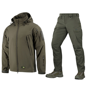 Форма M-Tac Куртка SoftShell + Брюки Aggressor Gen.II Flex олива размер M