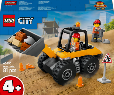Конструктор LEGO City Желтый строительный автопогрузчик 81 деталь (60450)