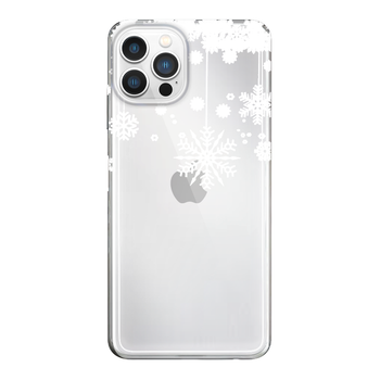 Чехол прозрачный Новогодний Clear для iPhone 12 Mini (14) Снежинка