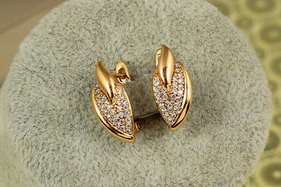 Сережки Xuping Jewelry Вуаль 1,7 см золотисті