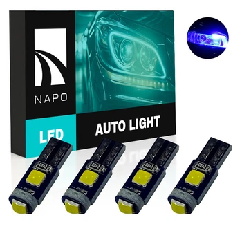Комплект світлодіодних ламп NAPO LED T5-3030-3smd T5 W1,2W 4 шт колір світіння синій