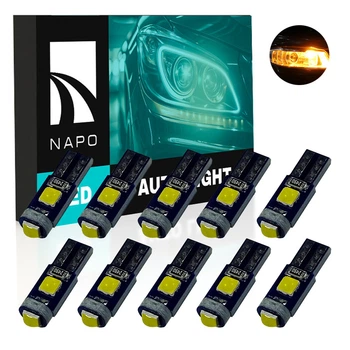 Комплект світлодіодних ламп NAPO LED T5-3030-3smd T5 W1,2W 10 шт колір світіння бурштиновий