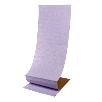Самоклеющаяся 3D панель Sticker Wall под светло-фиолетовый кирпич 19600х700х3мм SW-00001470