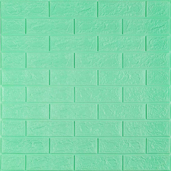 3D панель самоклеющаяся кирпич Sticker Wall 700x770x5мм (012-5) Мята SW-00000148