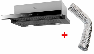 Вытяжка Luxor F 60 orte Intellect Stainless steel 1450 m3 LED + включение скоростей бесконтактно, нержавеющая сталь
