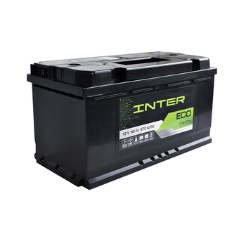Автомобильный аккумулятор INTER Eco 90Ah 670A R+ 4820219073581