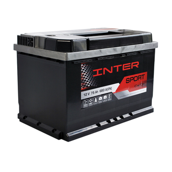 Автомобильный аккумулятор INTER Sport 75Ah 680A R+ 4820219073932