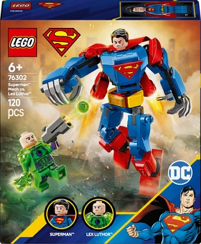 Конструктор LEGO DC Batman Супермен-робот проти Лекса Лютора 120 деталей (76302)