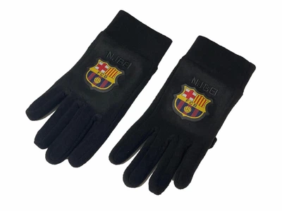 Мужские перчатки флисовые FC Barcelona, розмір L, чорні