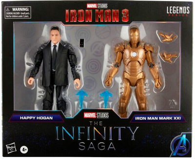 Zestaw figurek Hasbro Marvel The Infinity Saga Iron Man 3 Happy Hogan and Iron Man Mark XXI 2 szt (5010993839674)