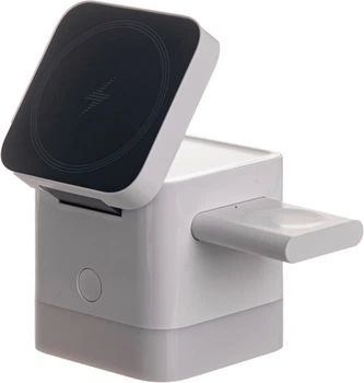 Бездротова зарядна станція TheGeneral 3 в 1 QuikLink 15 Вт Fast Charger Біла (40051119-08)