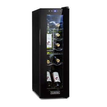 Винный шкаф KLARSTEIN Shiraz 12 Slim Uno 12Fl.Touch 85 Вт 32 л Черный (10034625) холодильник для вина