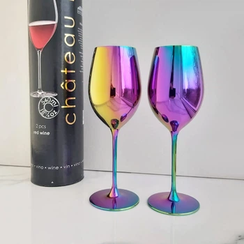 Набір келихів для вина Rona Chateau Red 540 мл 2 шт тубус райдуга
